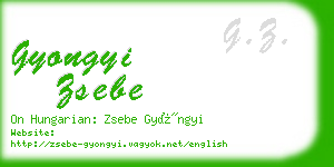 gyongyi zsebe business card